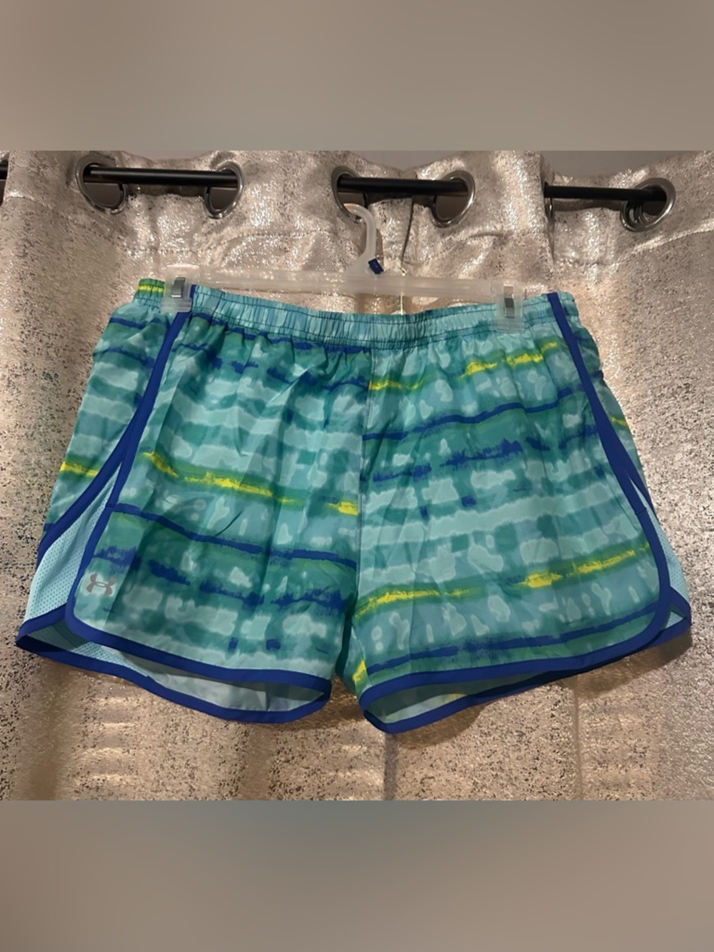 Under Armour Teal and Yellow Athletic Shorts